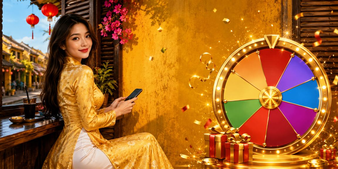 Không khí lễ hội may mắn tại Hội An với áo dài truyền thống và phong bao đỏ